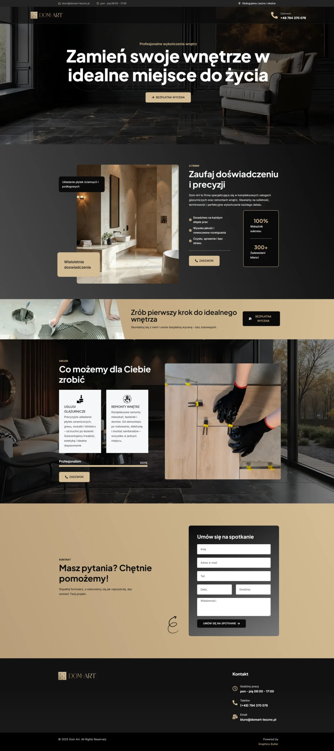 Landing page Domart Leszno