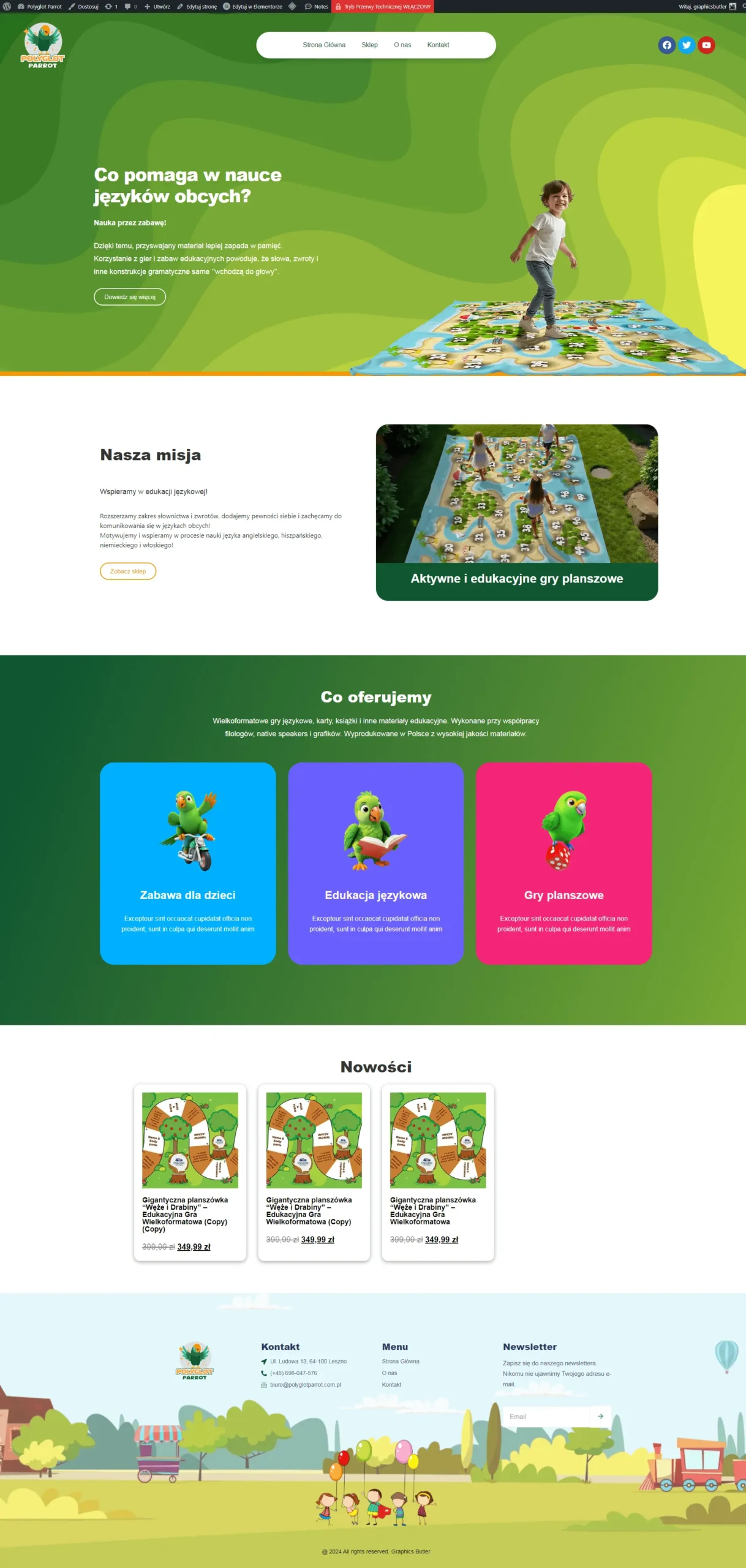 Strona Polyglot Parrot