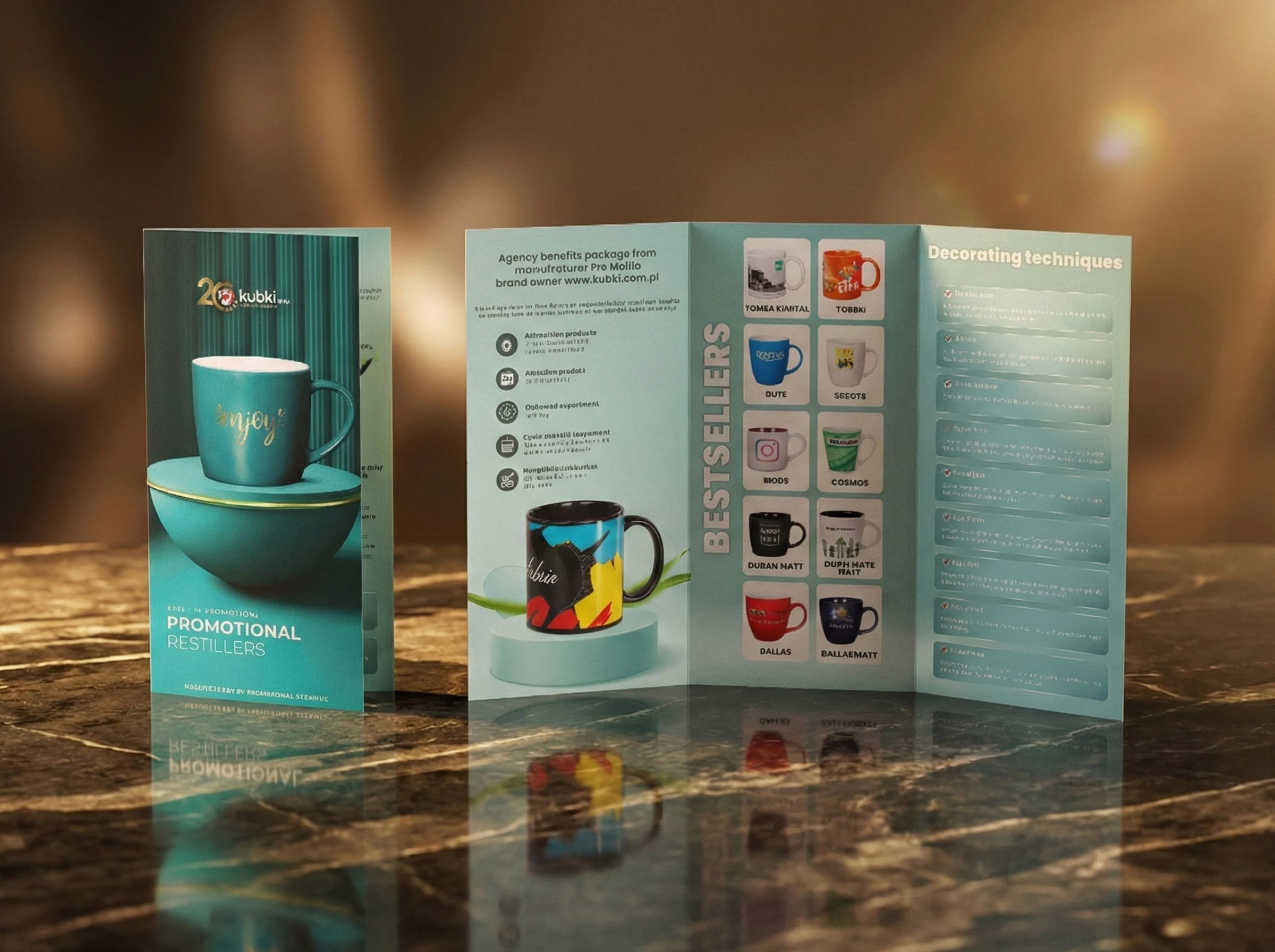 Ulotka dla producent kubków ceramicznych