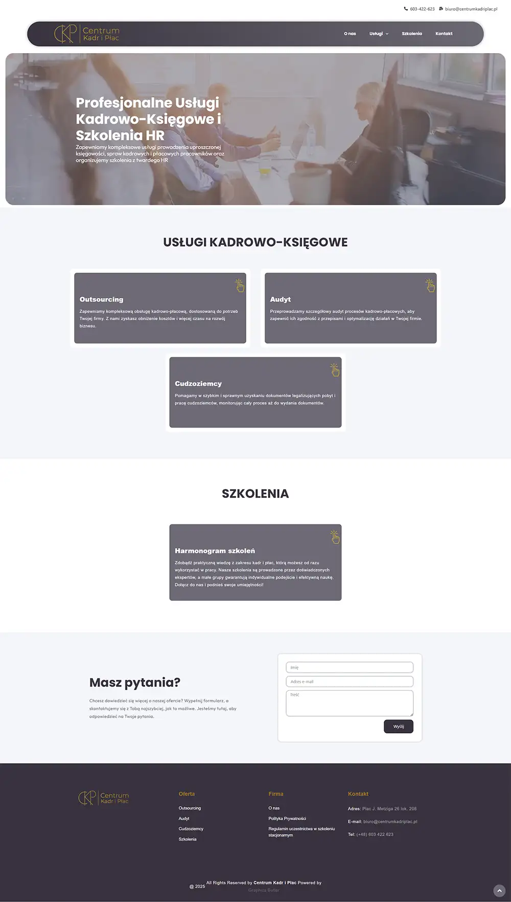 Strona Centrum Kadr i Płac