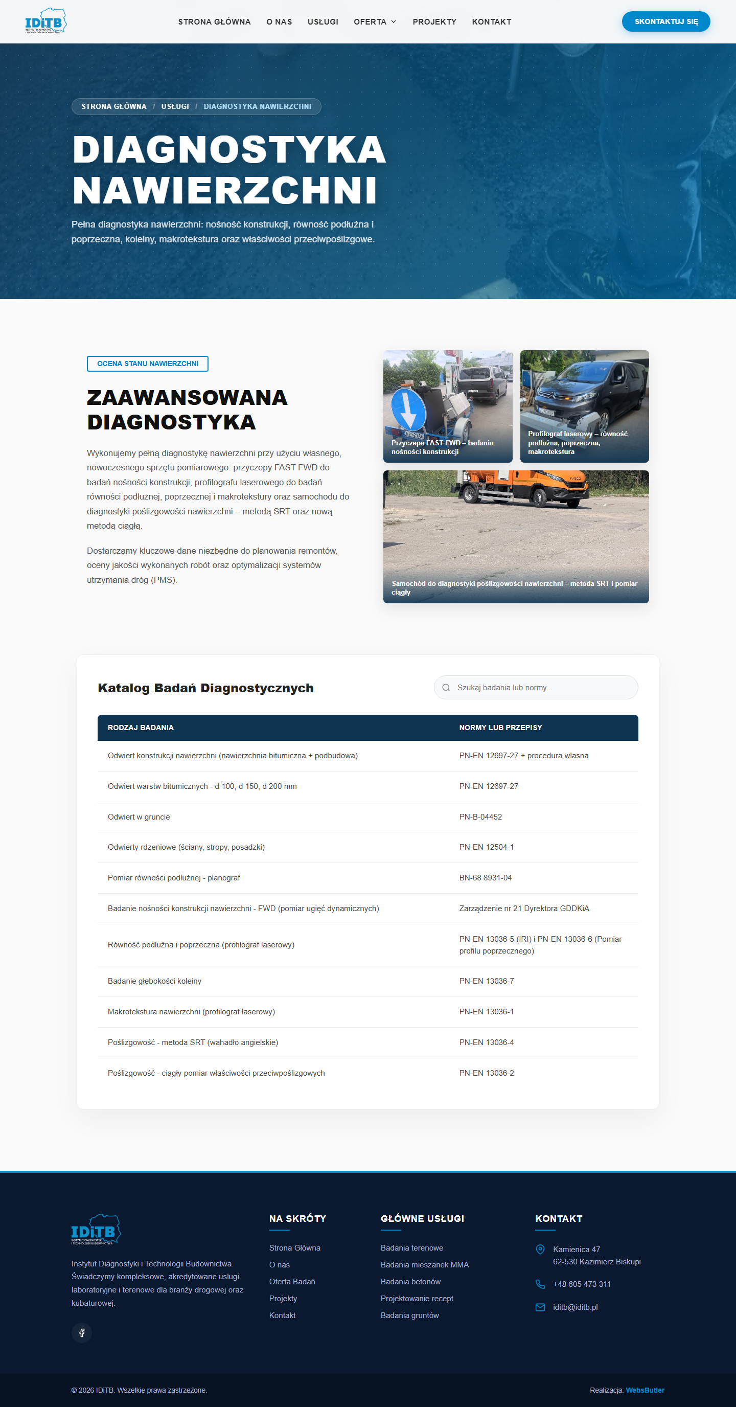 Diagnostyka nawierzchni