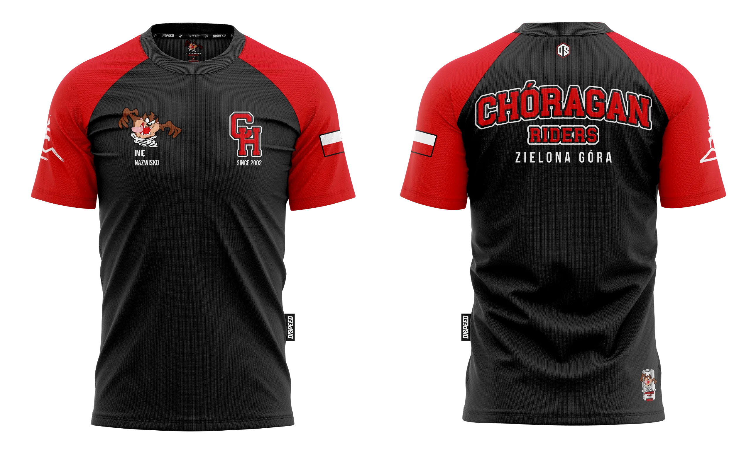 T-shirt raglan 2025 — Chóragan Zielona Góra, projekt Daniel Xhemalçe